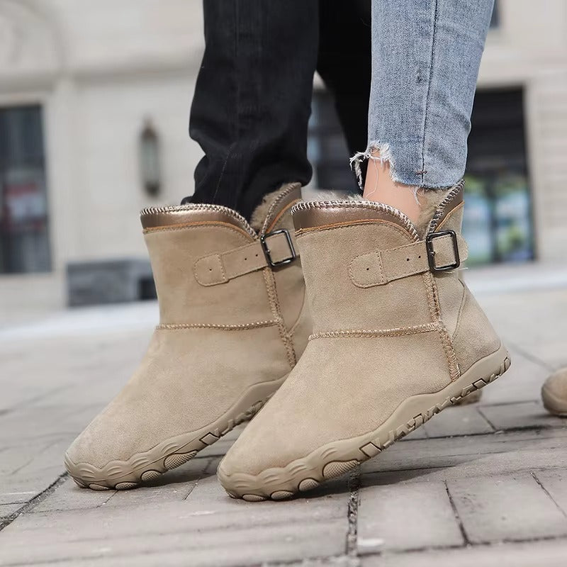 Emily | Lined Buckle Ankle Snow Boots Women