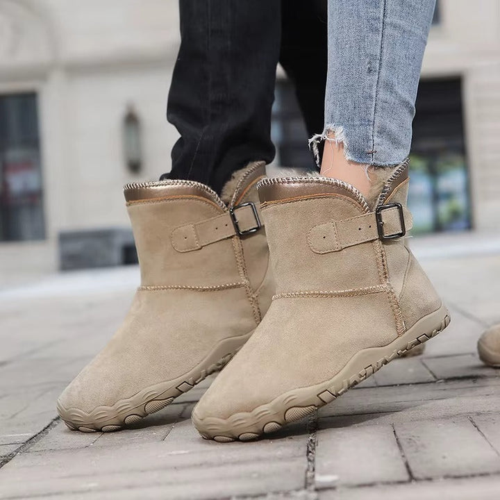 Emily | Lined Buckle Ankle Snow Boots Women