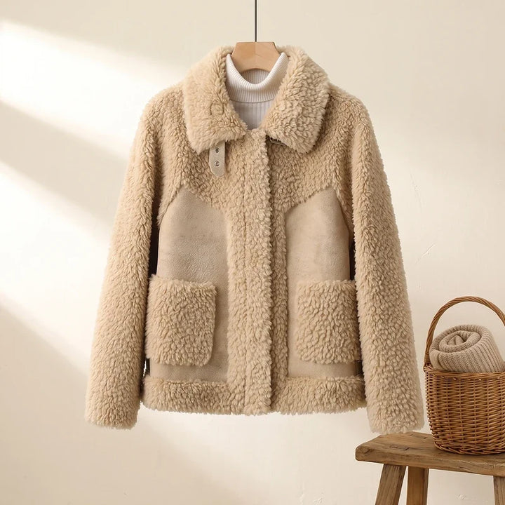 Emma | Boxy Collared Sherpa Jacket Women