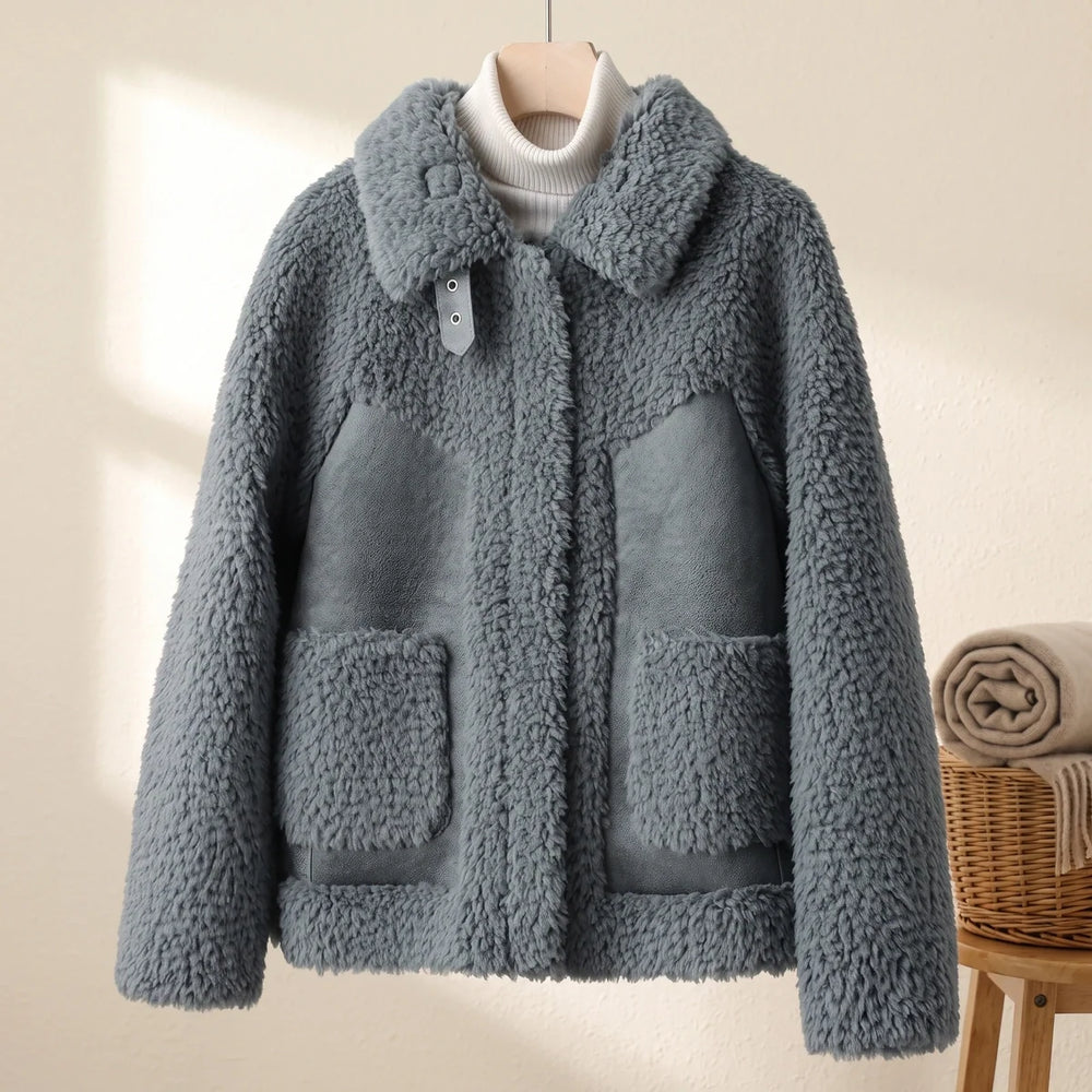 Emma | Boxy Collared Sherpa Jacket Women