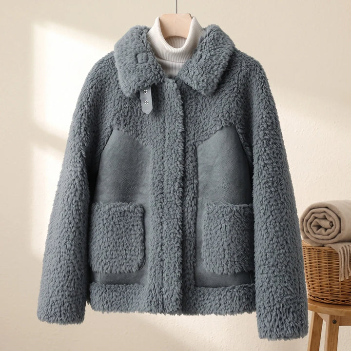 Emma | Boxy Collared Sherpa Jacket Women
