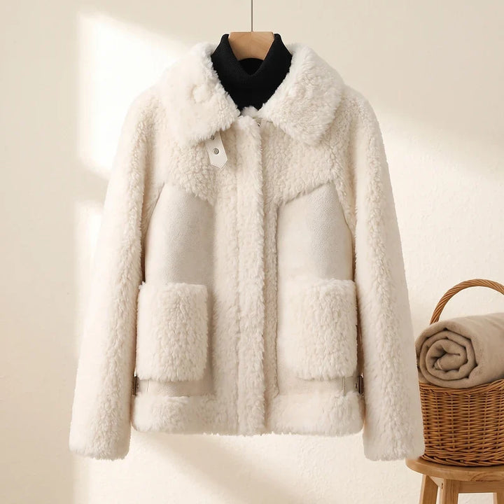 Emma | Boxy Collared Sherpa Jacket Women