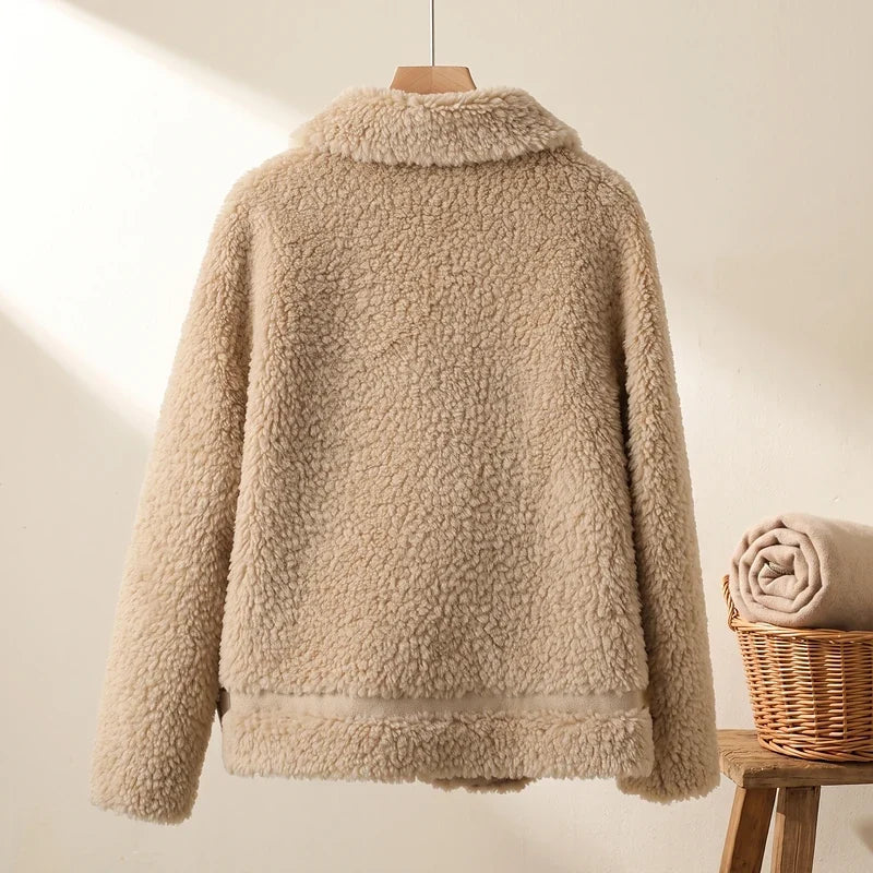 Emma | Boxy Collared Sherpa Jacket Women