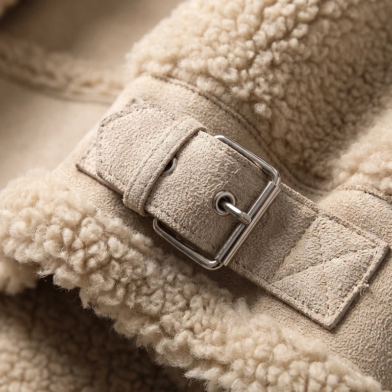 Emma | Boxy Collared Sherpa Jacket Women