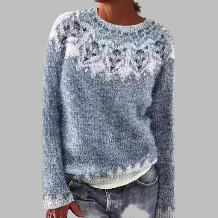Evelyn | Fair Isle Snowflake Christmas Sweater Women