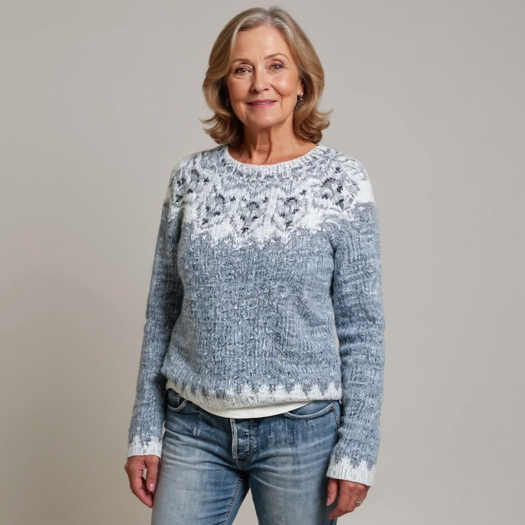 Evelyn | Fair Isle Snowflake Christmas Sweater Women