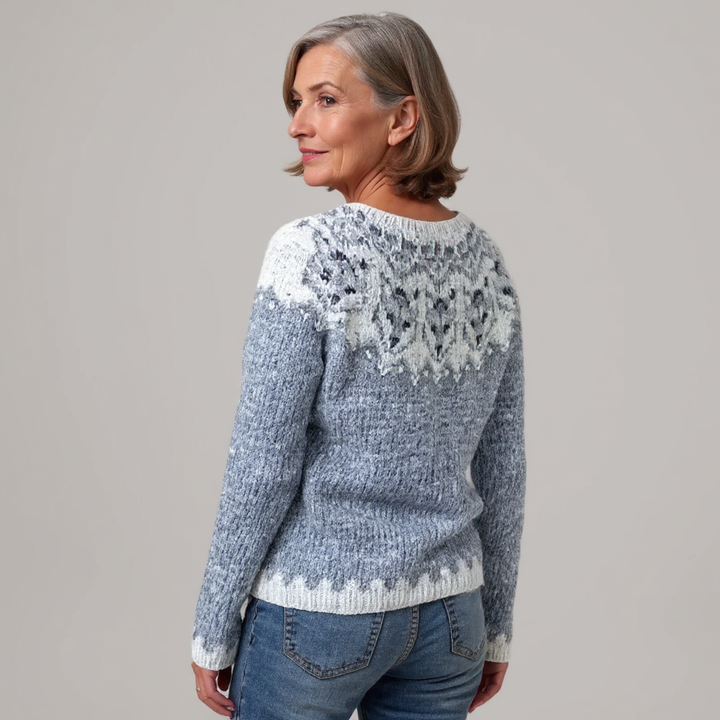 Evelyn | Fair Isle Snowflake Christmas Sweater Women
