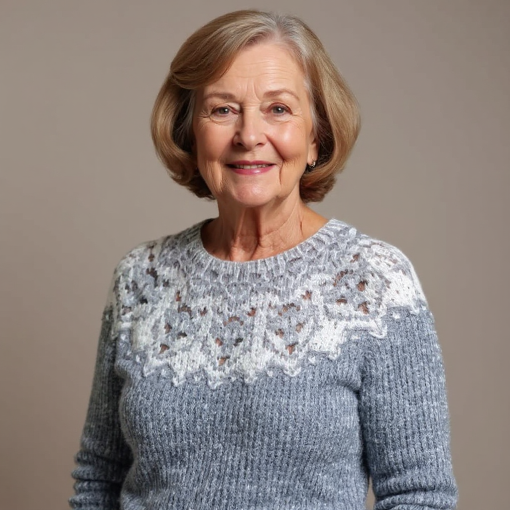 Evelyn | Fair Isle Snowflake Christmas Sweater Women