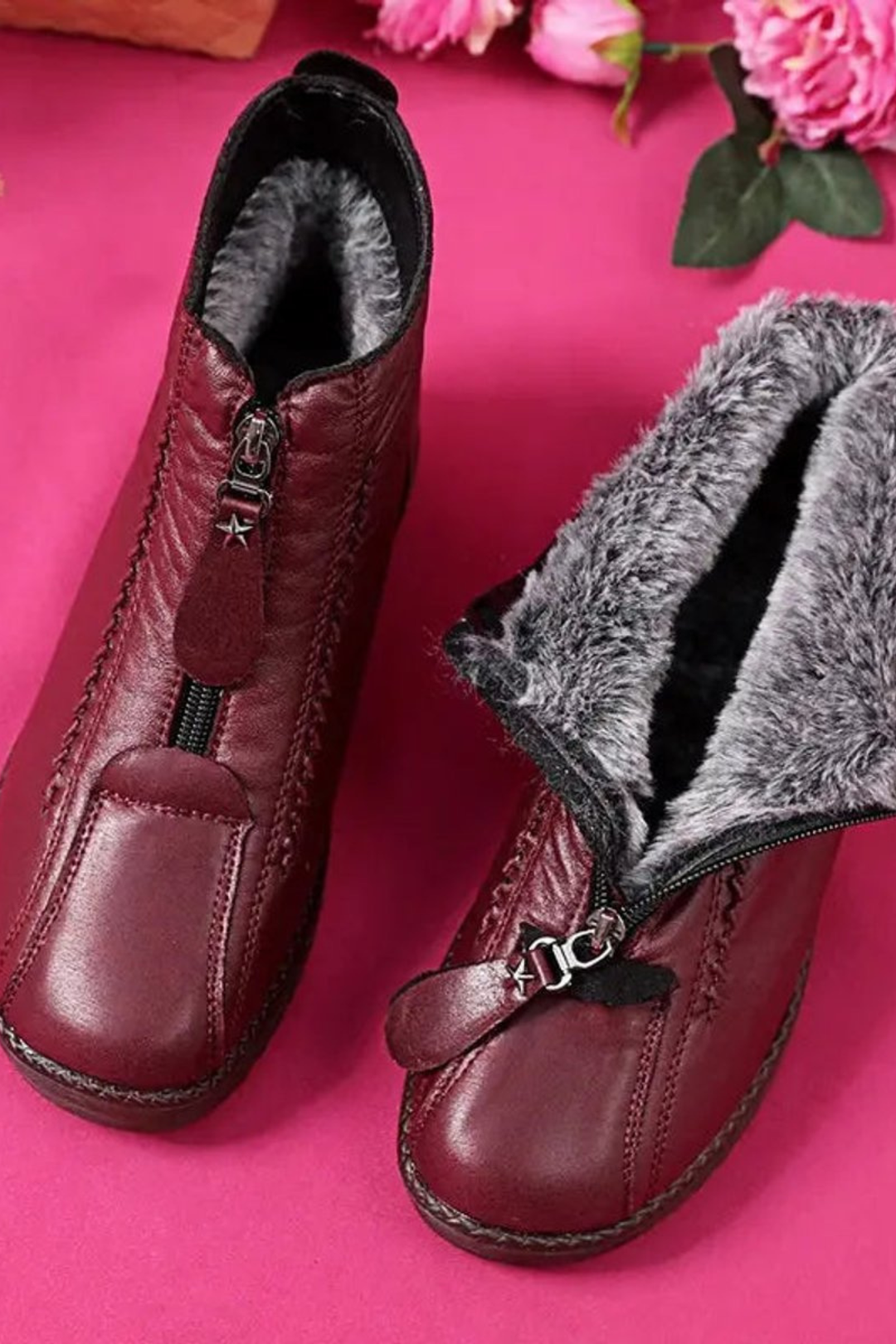 Evelyn | Front Zip Ankle Snow Boots Women