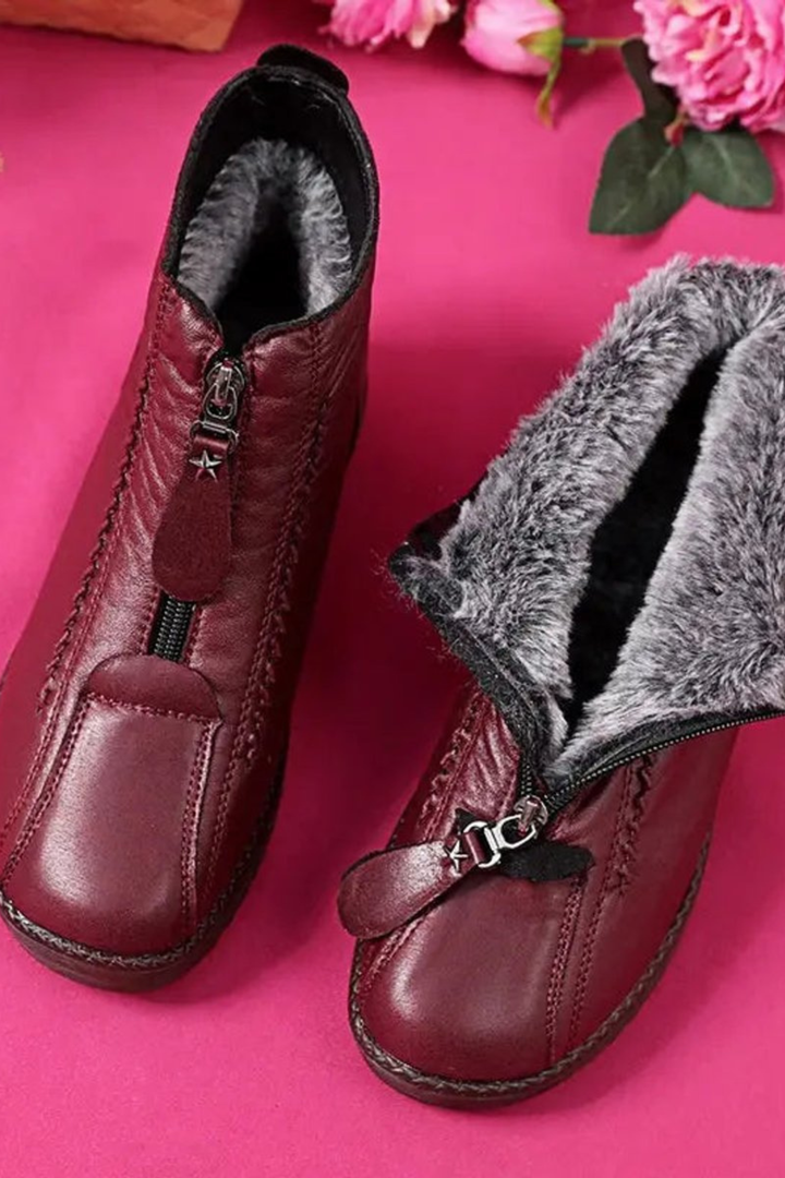 Evelyn | Front Zip Ankle Snow Boots Women
