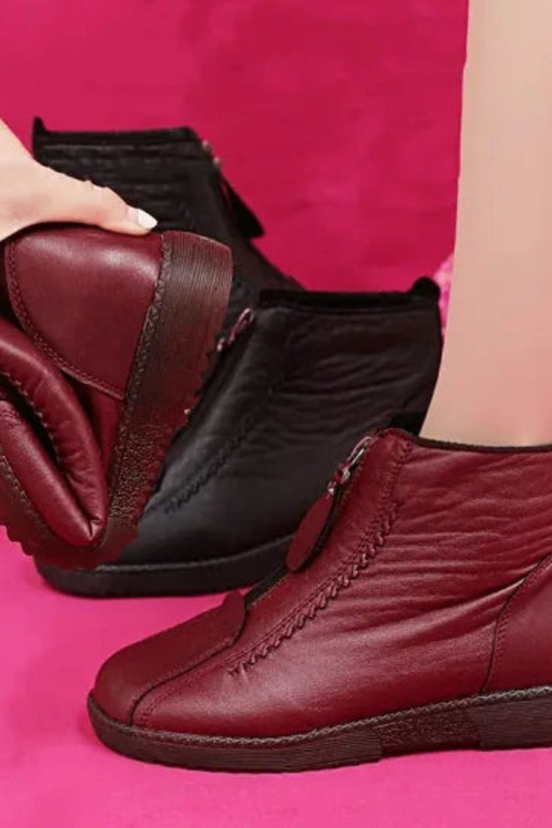 Evelyn | Front Zip Ankle Snow Boots Women
