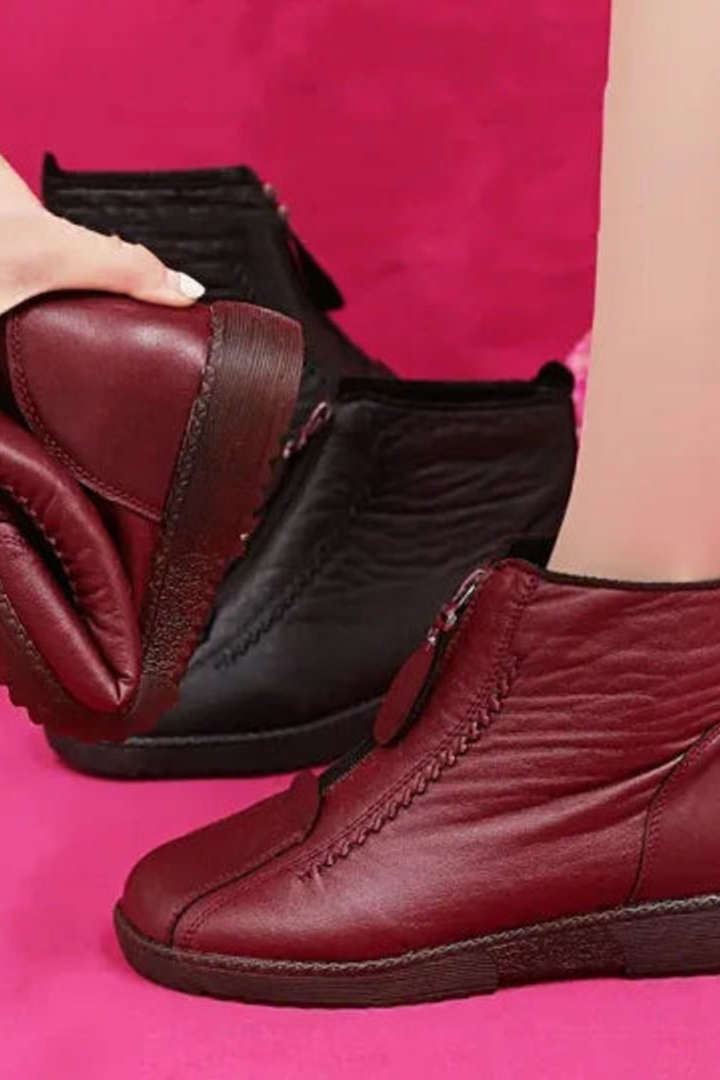 Evelyn | Front Zip Ankle Snow Boots Women