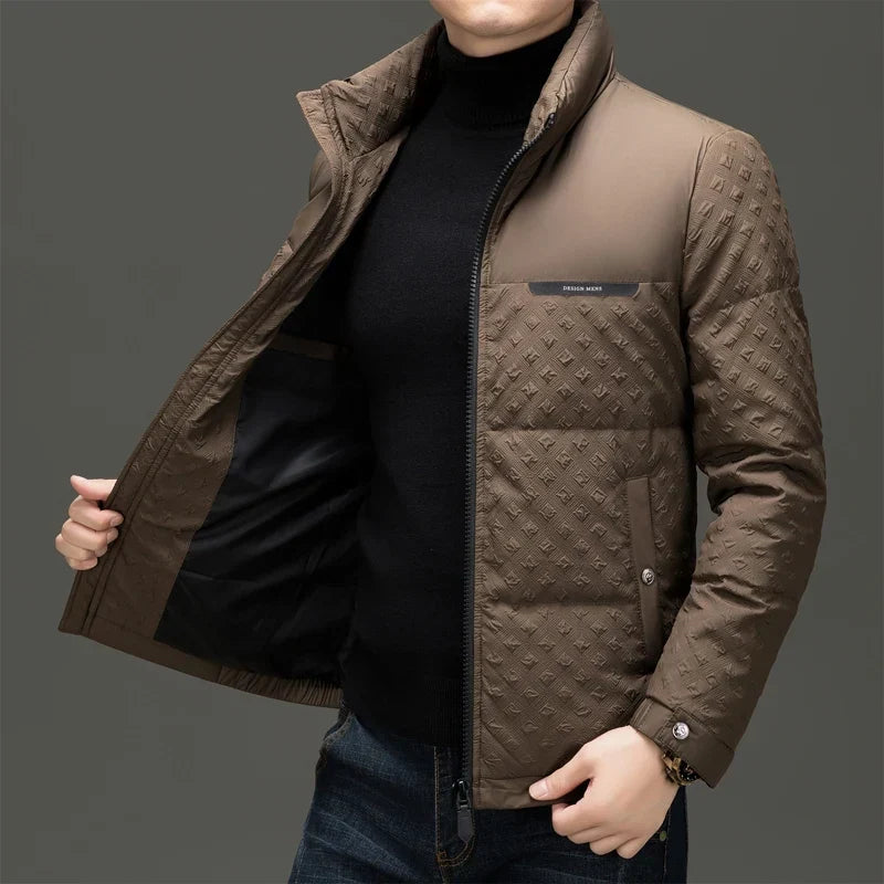 Gary | Quilted Stand Collar Mens Puffer Jacket