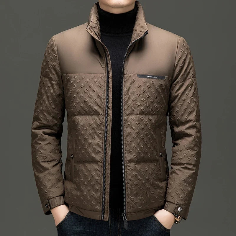 Gary | Quilted Stand Collar Mens Puffer Jacket