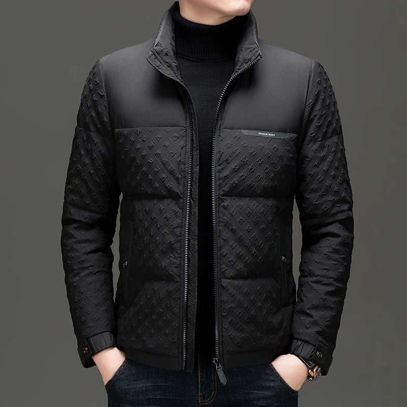 Gary | Quilted Stand Collar Mens Puffer Jacket