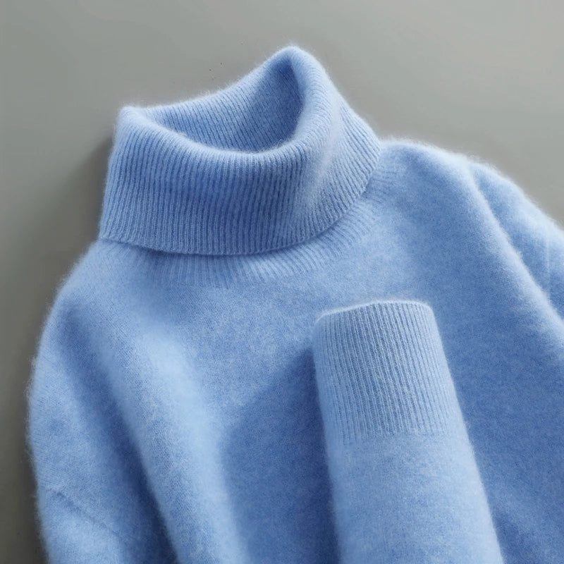 Gloria | Brushed Knit Long Sleeve Turtleneck Sweater