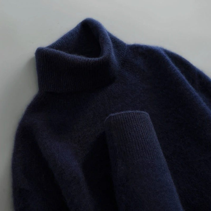 Gloria | Brushed Knit Long Sleeve Turtleneck Sweater