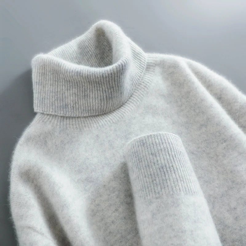 Gloria | Brushed Knit Long Sleeve Turtleneck Sweater