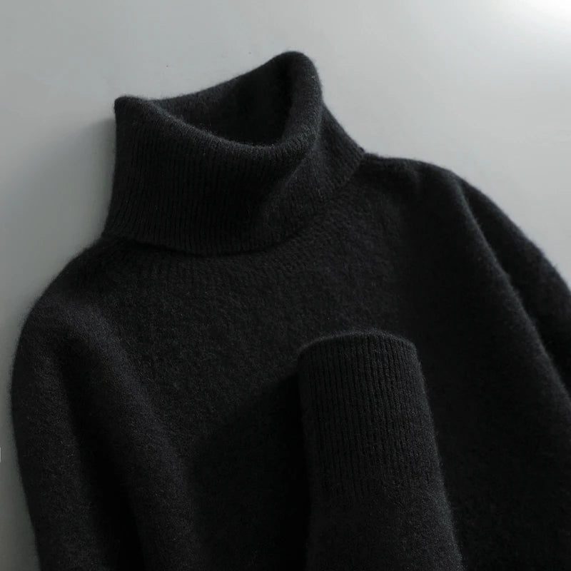 Gloria | Brushed Knit Long Sleeve Turtleneck Sweater
