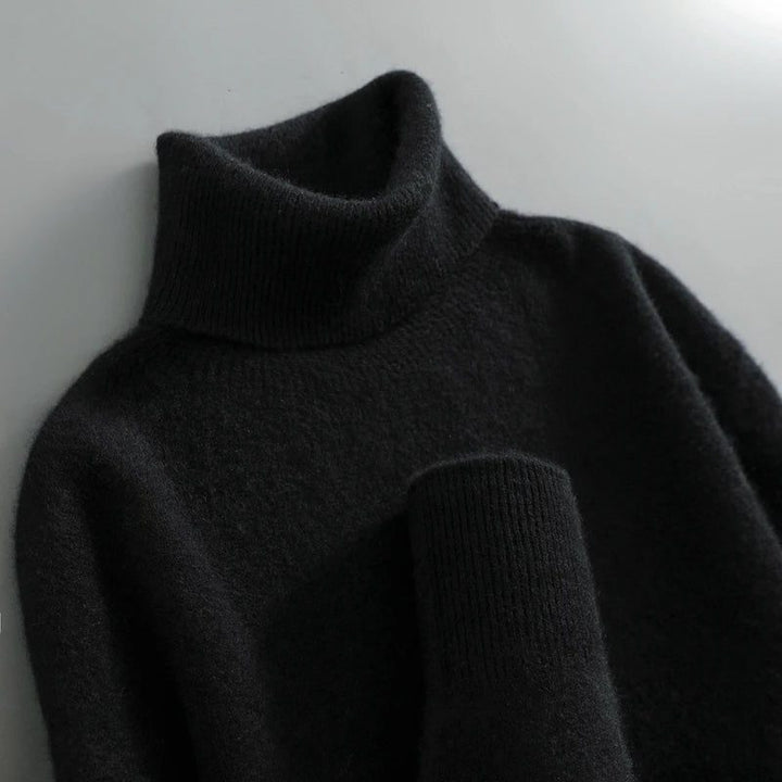 Gloria | Brushed Knit Long Sleeve Turtleneck Sweater