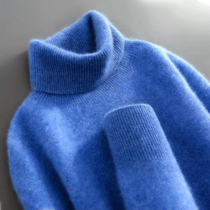 Gloria | Brushed Knit Long Sleeve Turtleneck Sweater