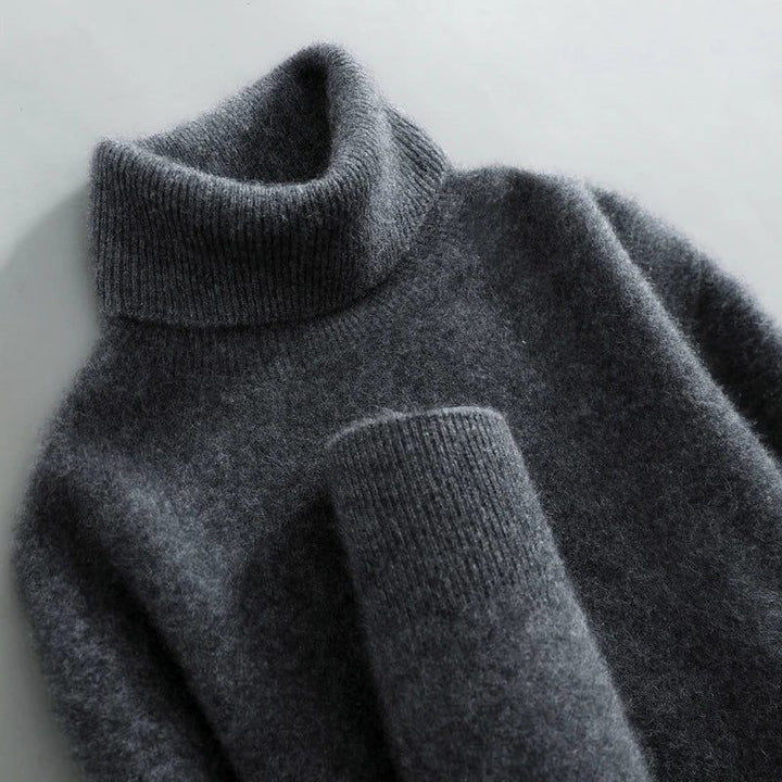 Gloria | Brushed Knit Long Sleeve Turtleneck Sweater