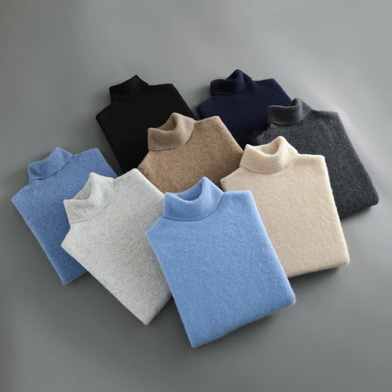 Gloria | Brushed Knit Long Sleeve Turtleneck Sweater