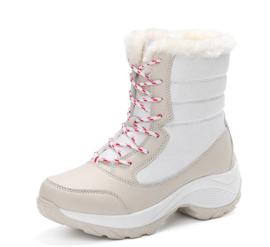 Gloria | Quilted Lace-Up Winter Snow Boots Women