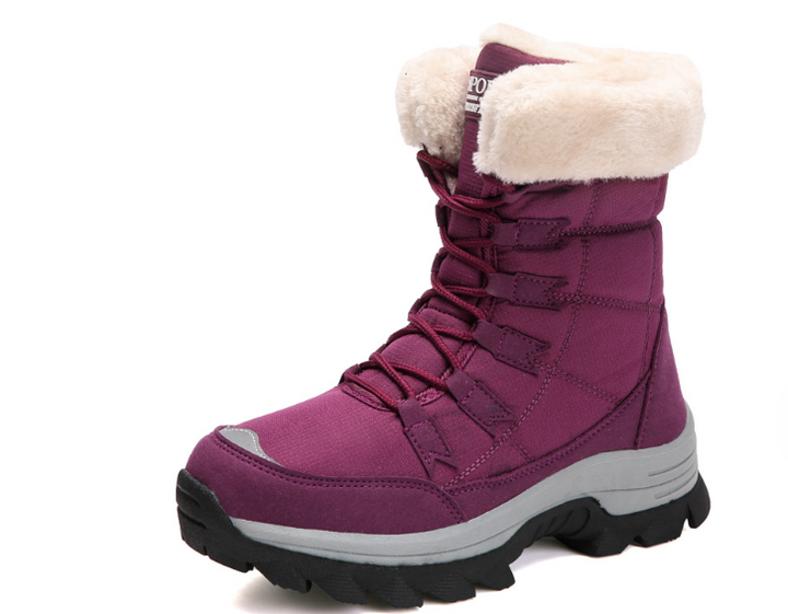 Gloria | Quilted Lace-Up Winter Snow Boots Women