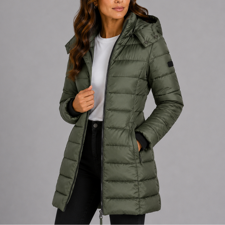 Hannah | Long Hooded Winter Puffer Jacket Women