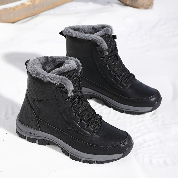 Heather | Lace-Up Winter Ankle Snow Boots Women