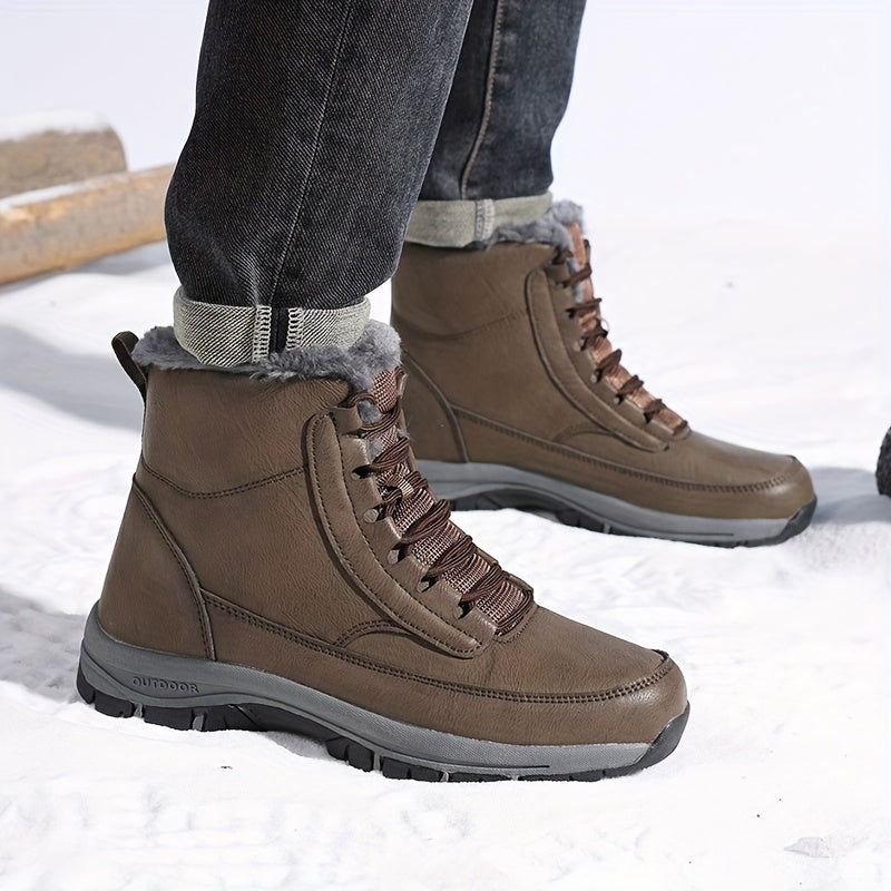 Heather | Lace-Up Winter Ankle Snow Boots Women