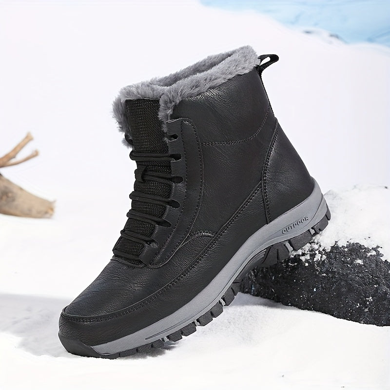 Heather | Lace-Up Winter Ankle Snow Boots Women