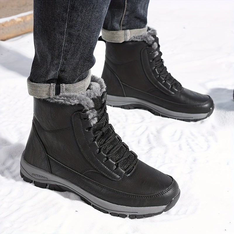 Heather | Lace-Up Winter Ankle Snow Boots Women