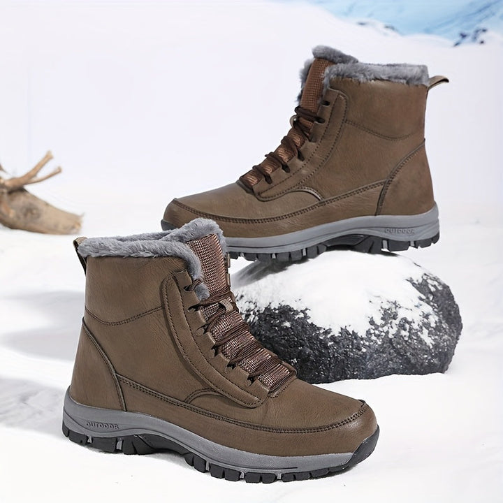 Heather | Lace-Up Winter Ankle Snow Boots Women