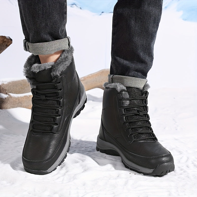 Heather | Lace-Up Winter Ankle Snow Boots Women