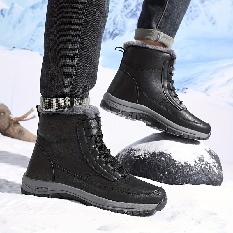 Heather | Lace-Up Winter Ankle Snow Boots Women