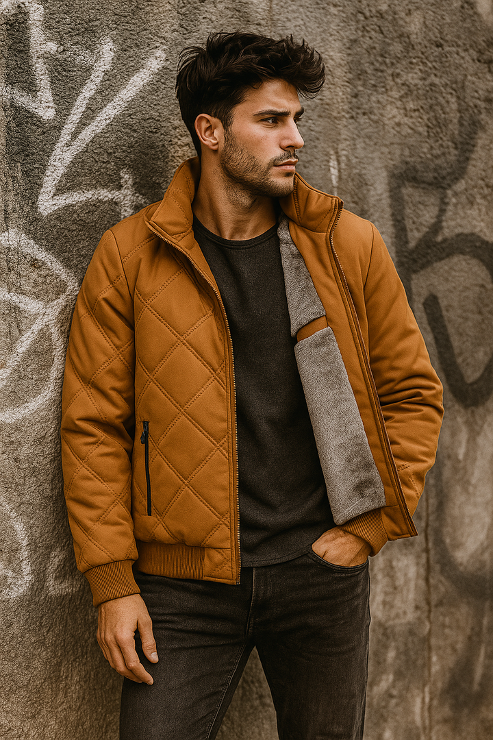 Isaac | Diamond Quilted Winter Mens Puffer Jacket