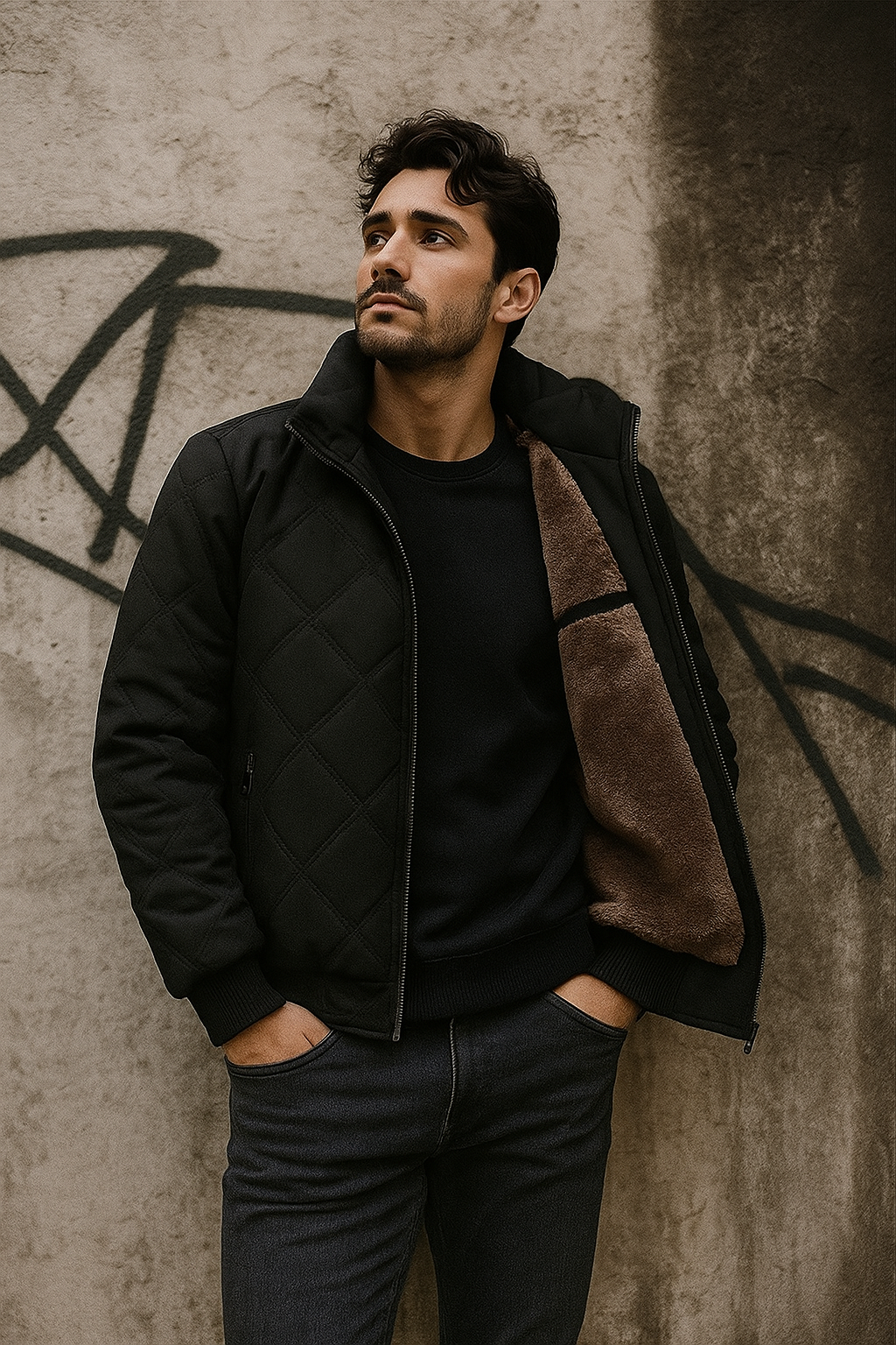 Isaac | Diamond Quilted Winter Mens Puffer Jacket