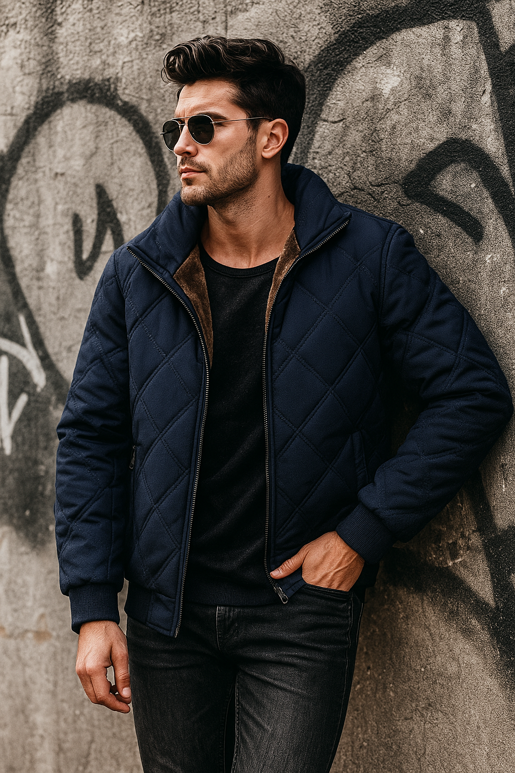 Isaac | Diamond Quilted Winter Mens Puffer Jacket