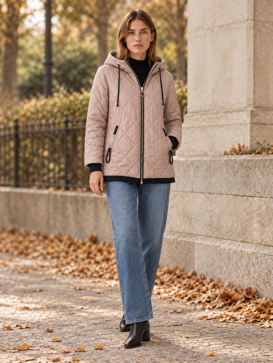 Isabella | Timeless Diamond Quilted Hooded Puffer Jacket Women