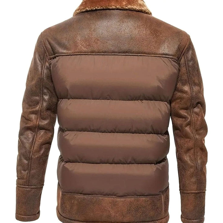 James | Quilted Mens Puffer Jacket With Plush Collar