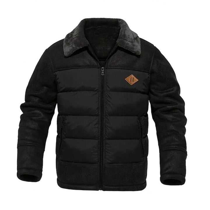 James | Quilted Mens Puffer Jacket With Plush Collar