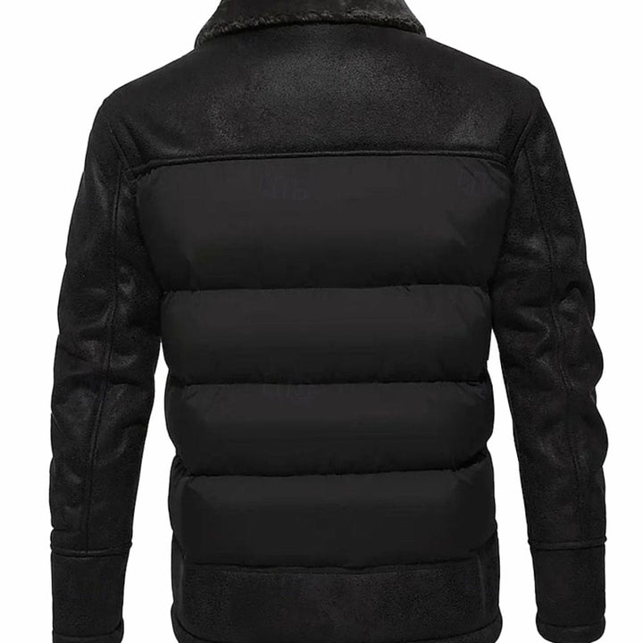James | Quilted Mens Puffer Jacket With Plush Collar