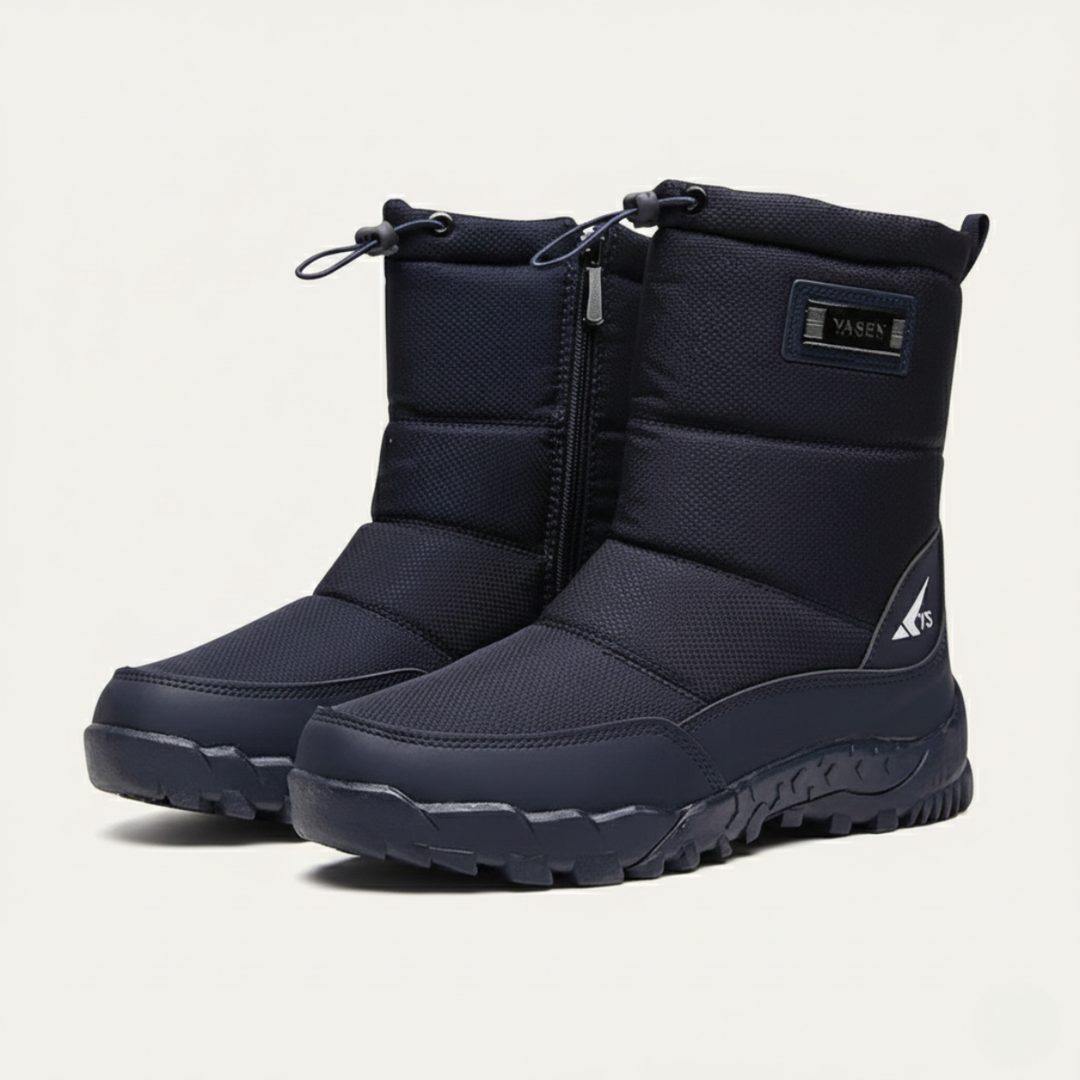 James | Quilted Side Zip Mens Snow Boots