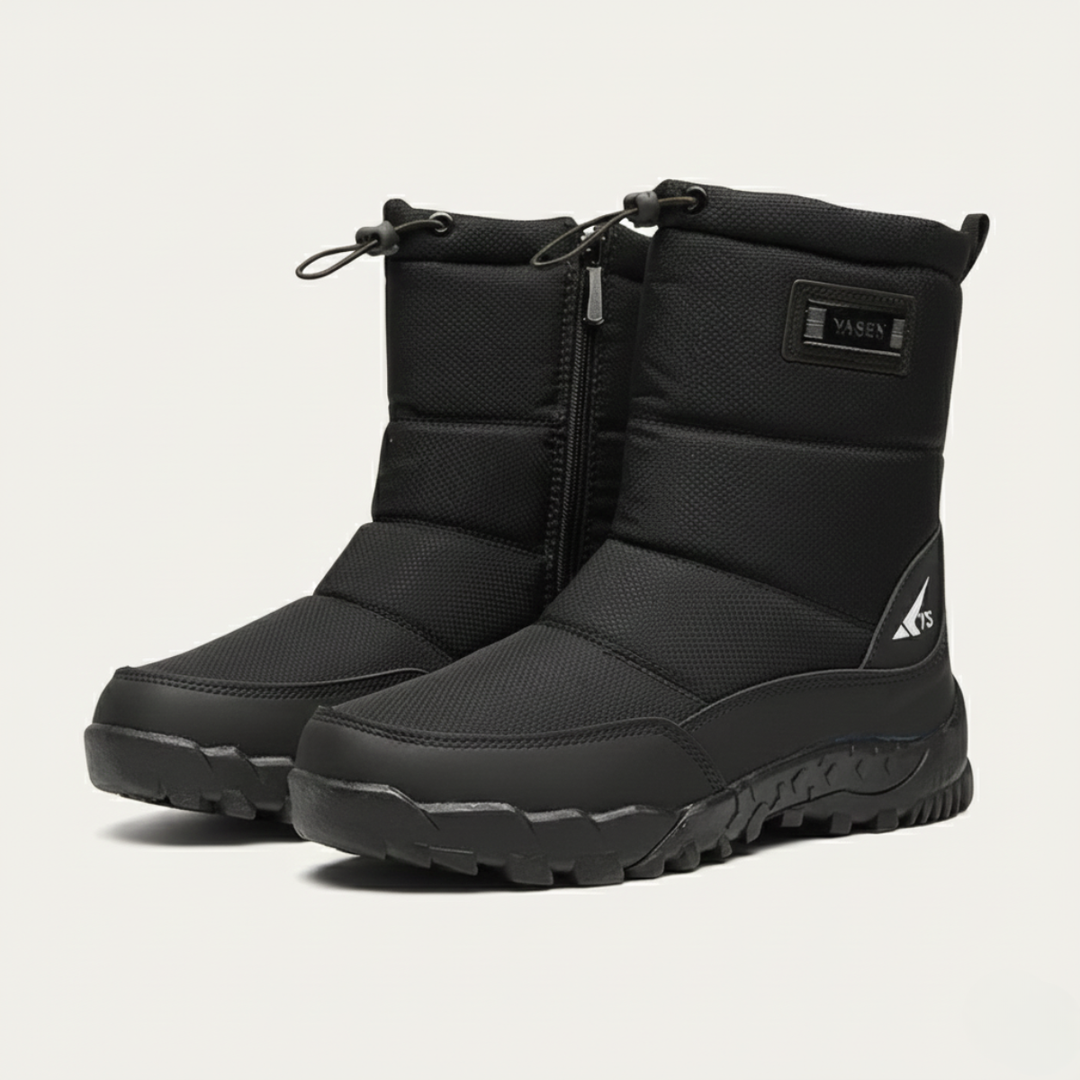 James | Quilted Side Zip Mens Snow Boots
