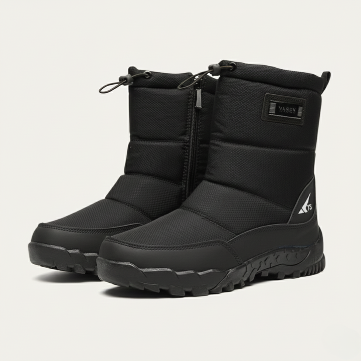 James | Quilted Side Zip Mens Snow Boots