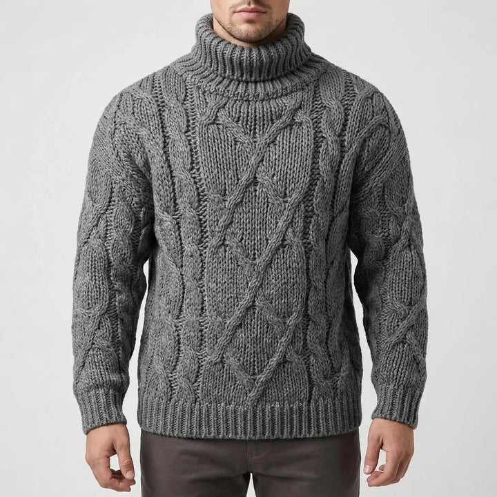 James | Refined Chunky Turtleneck Mens Knit Sweater