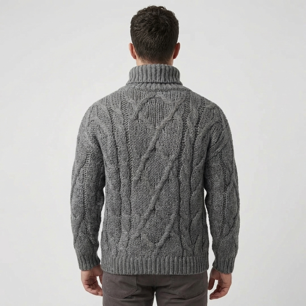 James | Refined Chunky Turtleneck Mens Knit Sweater