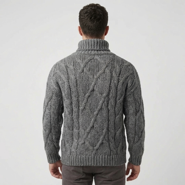 James | Refined Chunky Turtleneck Mens Knit Sweater